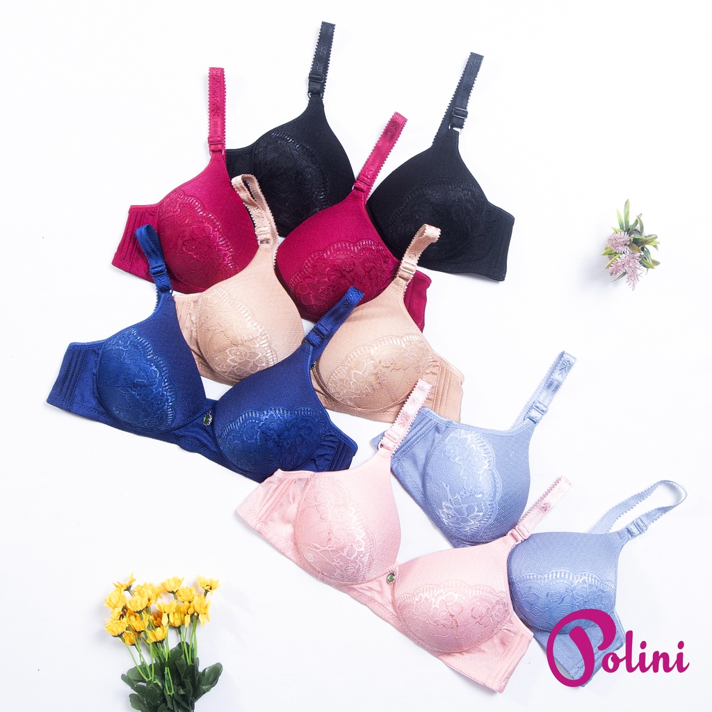 BEE - BH Bra Push Up Tanpa Kawat Style Pakaian Dalam Wanita High Quality POLINI G670