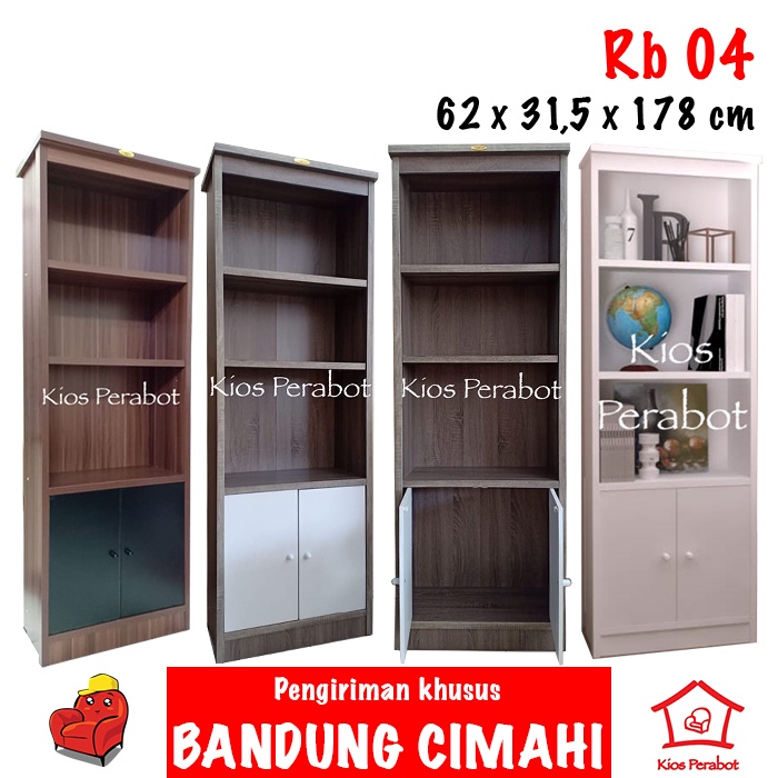 Lemari pajangan hias pintu kaca / rak buku / lemari tas / lemari boneka / lemari buku / lemari piala