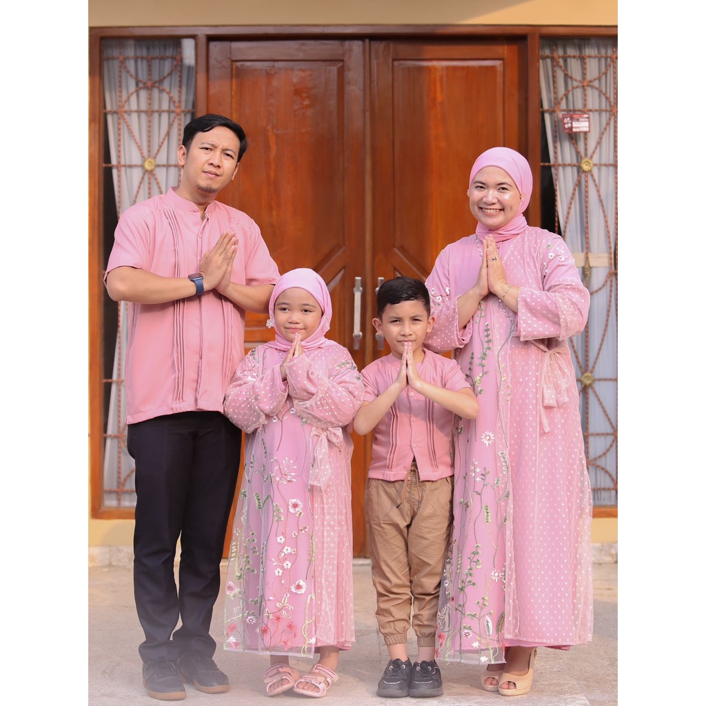 SHABBY AMEENA SERIES Family Set Dusty Pink