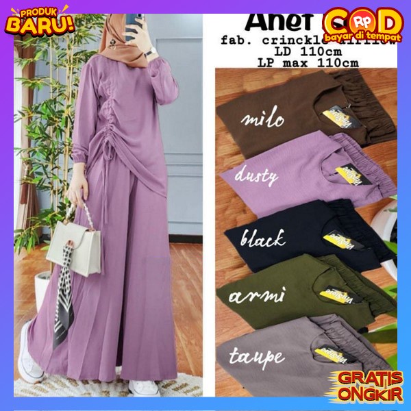 Fashion Outfit Set Baju Wnita Setelan Set Perempuan Dewasa Terbaru Pakaian Wanita Set Modern Bsju Le