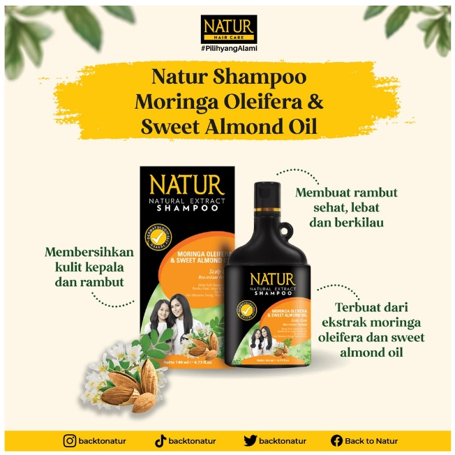 NATUR Natural Extract Hair Shampoo 140 ML - Series