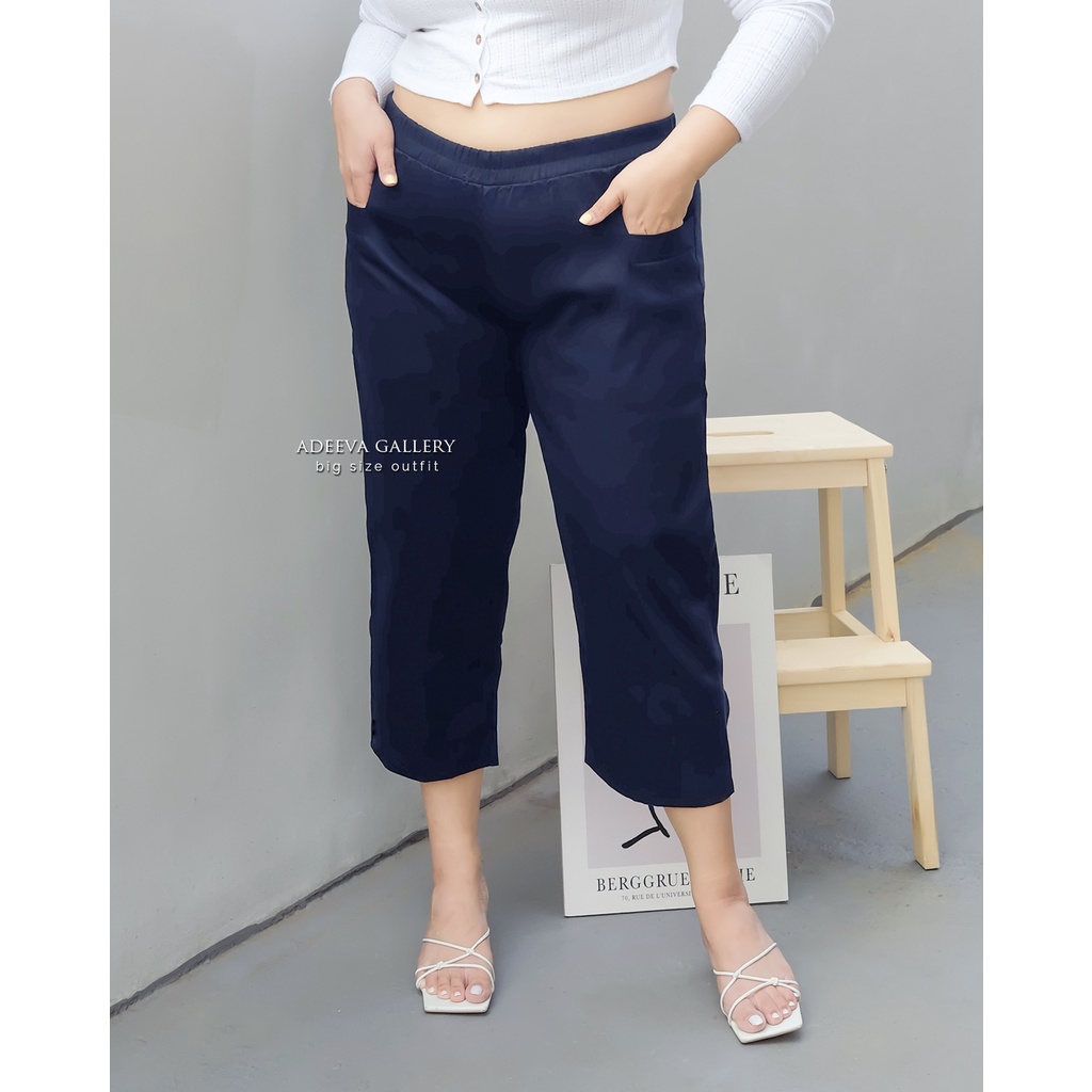 ADEEVA Anya Pants Jumbo Celana 7/8 Korean Wanita Jumbo