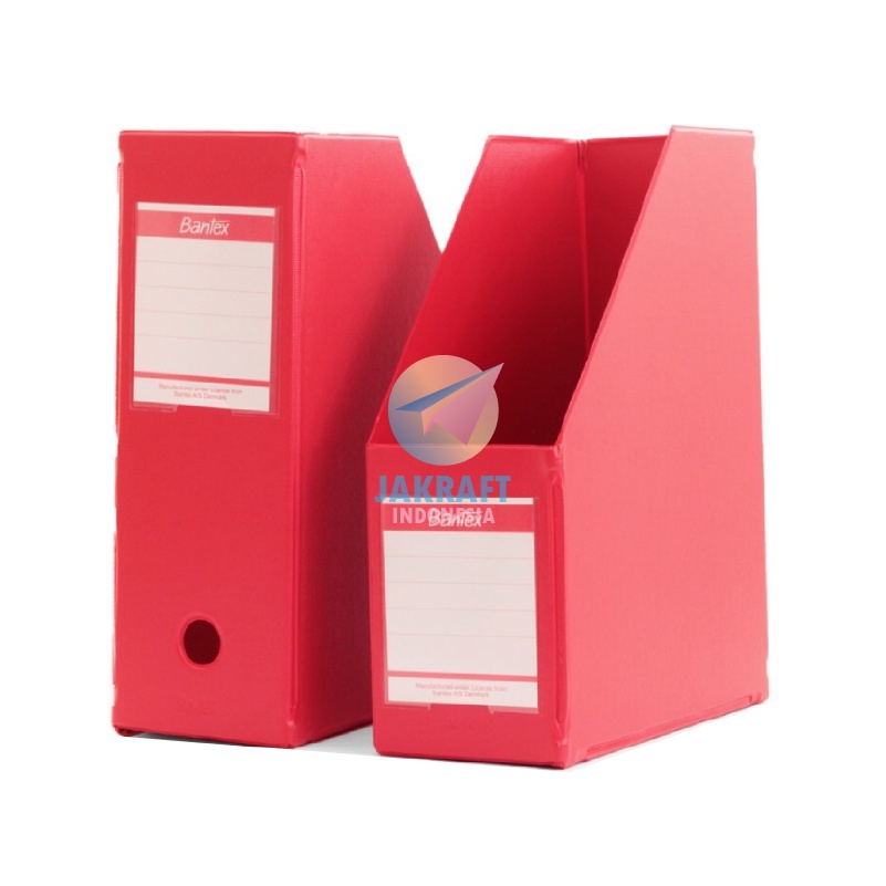

(1 Unit) Magazine Box File Extra Jumbo BANTEX 4021 09 Warna Red FC 12 Cm PVC F4 Folio Kotak Tempat Dokumen