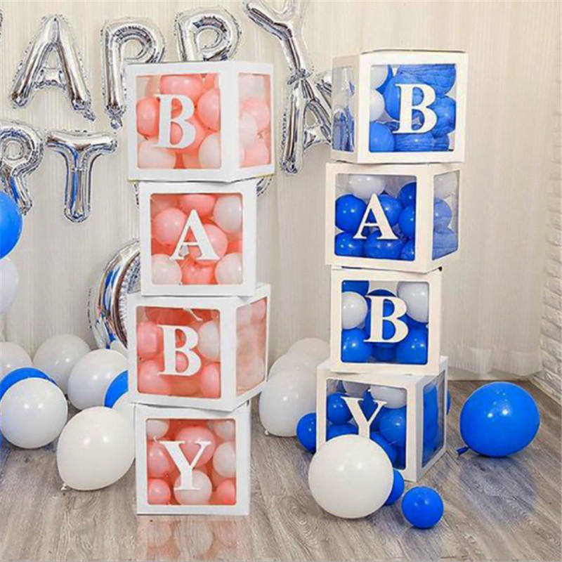 Dekorasi BOX TRANSPARAN Balon Hiasan Romantic Ulangtahun Baby Shower