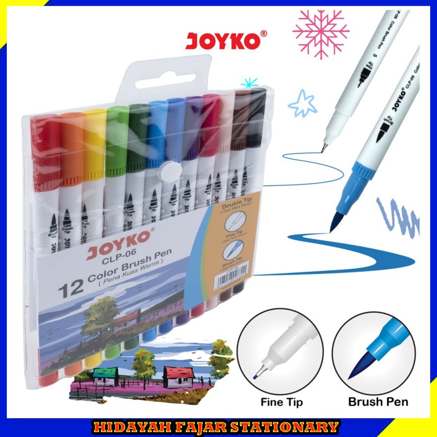 

Color Brush Pen / Pena Kuas Warna Joyko CLP-06