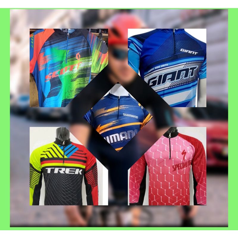 Jersey Baju Sepeda Sleting Depan Kantong Belakang Jersey Gowes