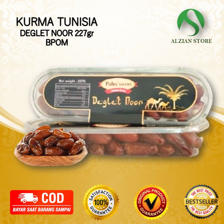 

KURMA TUNIS Deglet Noor Palm Sweet Tunisian Dates 227gr BPOM