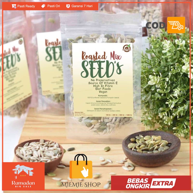 

Roasted MIx Sunflower Pumpkin Seeds Panggang - 500 Gr