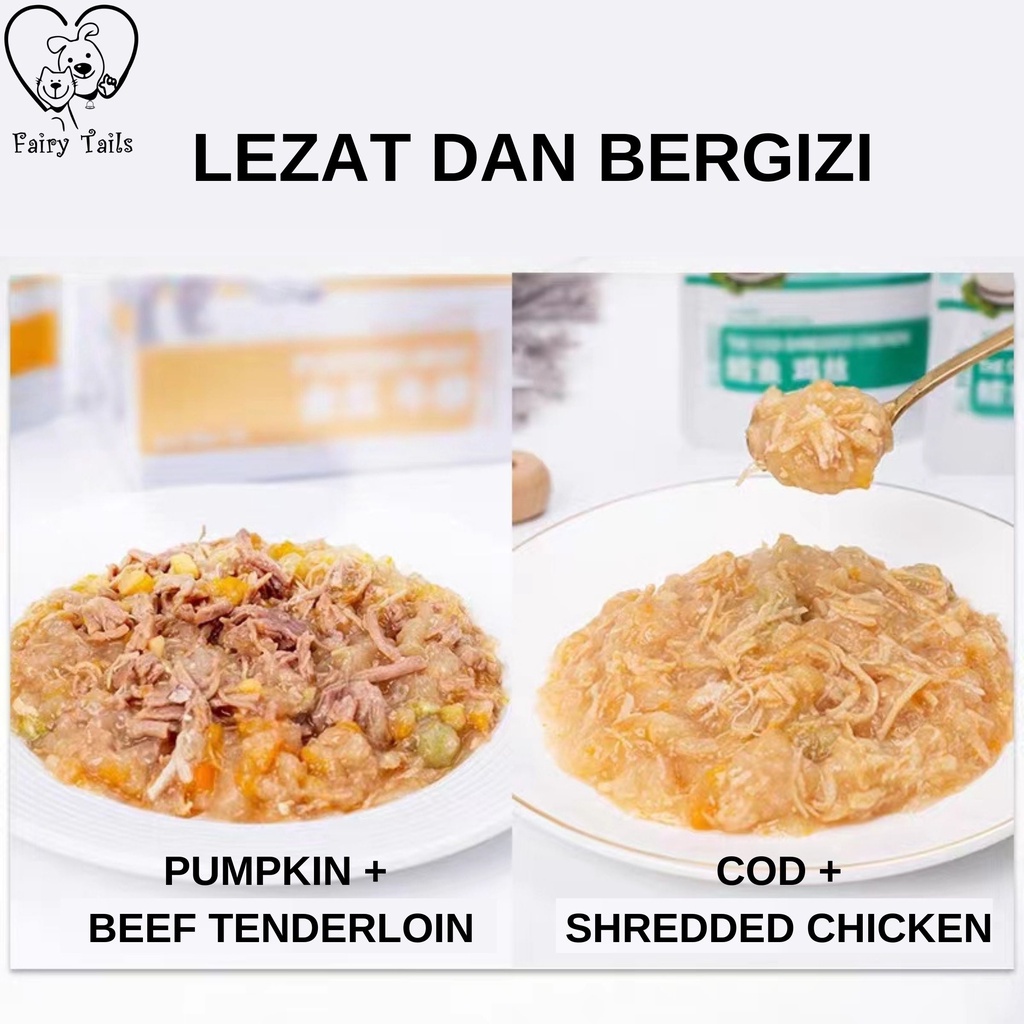 [Premium] Makanan Basah Untuk Anjing Dengan Daging Asli Premium dan Sayuran Segar Kemasan Kantong Pouch (Only You) | Pengganti Makanan Kaleng Anjing | MyFoodie Dog Wet Food with Real Meat Cube and Vegetables