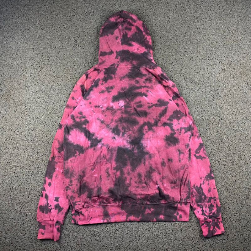 HOODIE CHAMPION TIE DYE FULL TAG LABEL CASUAL HYPE