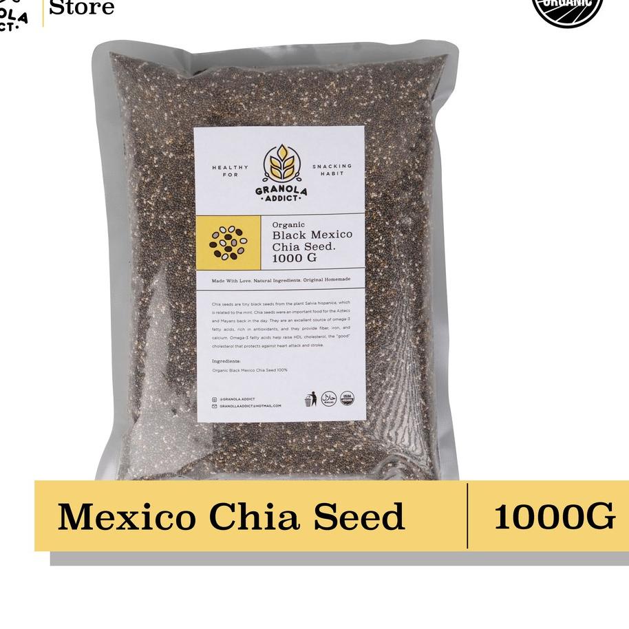 

۝ Granola Addict - Black Chia Seed Mexico Organic / Organik 1KG ☏