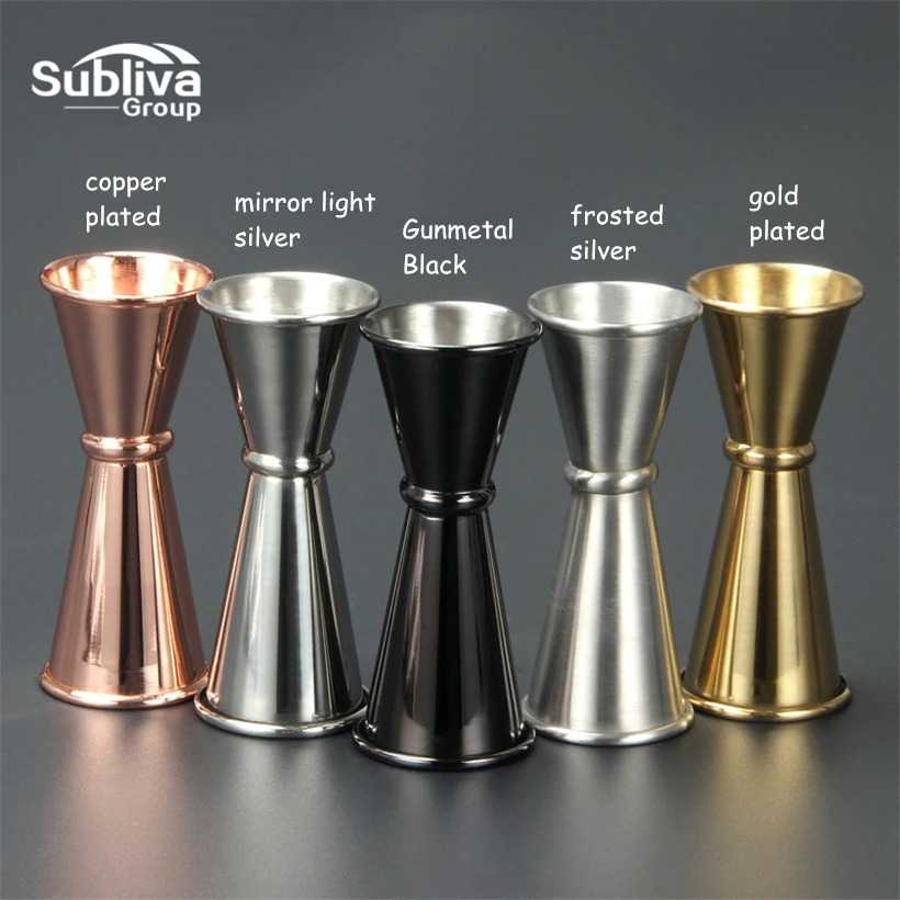 (BISA COD) FTIHSHP Subliva Gelas Ukur Jigger Bartender Cocktail Double Shot 30ml and 50ml - MSA10