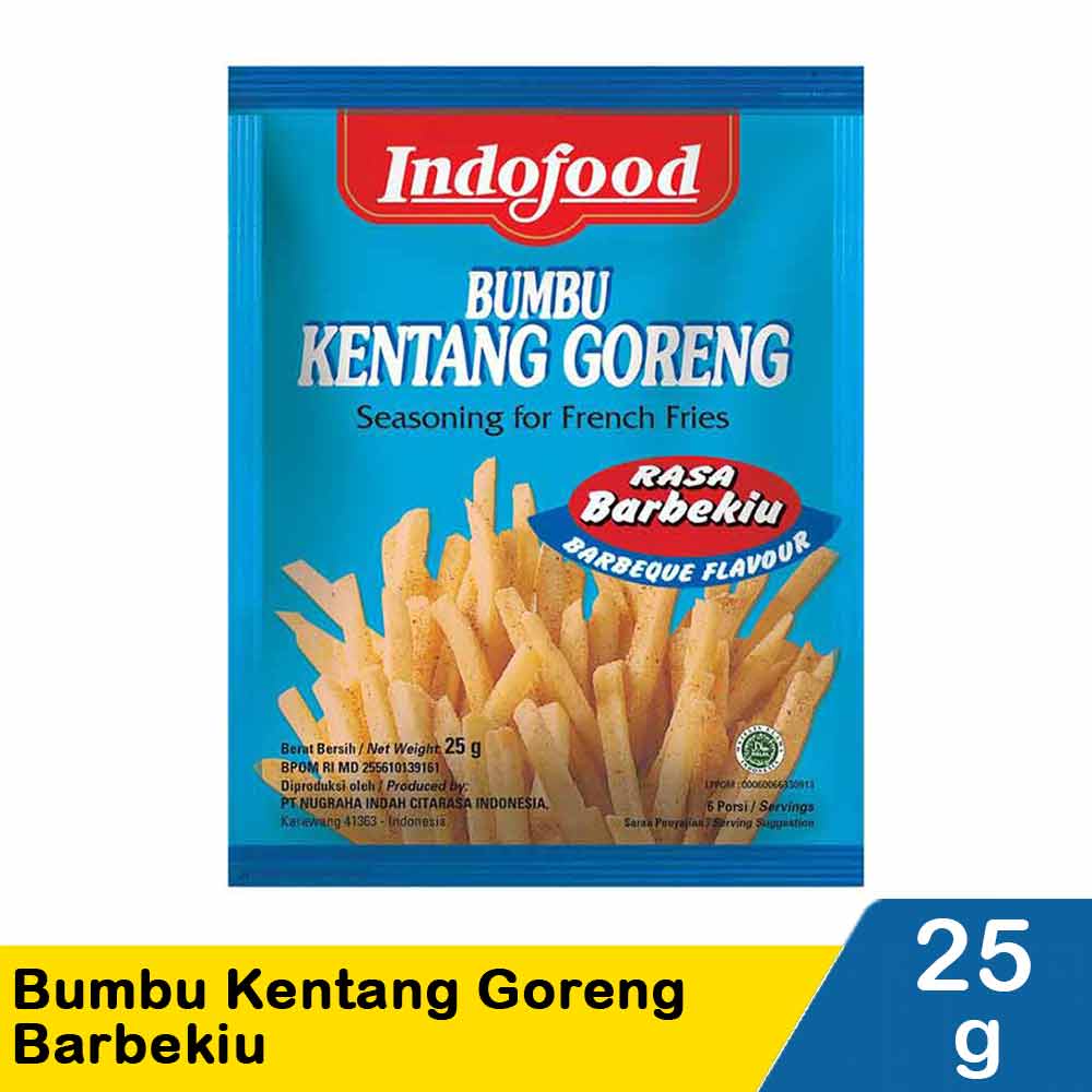 Indofood Bumbu Kentang Goreng Rasa Barbekiu 25gr