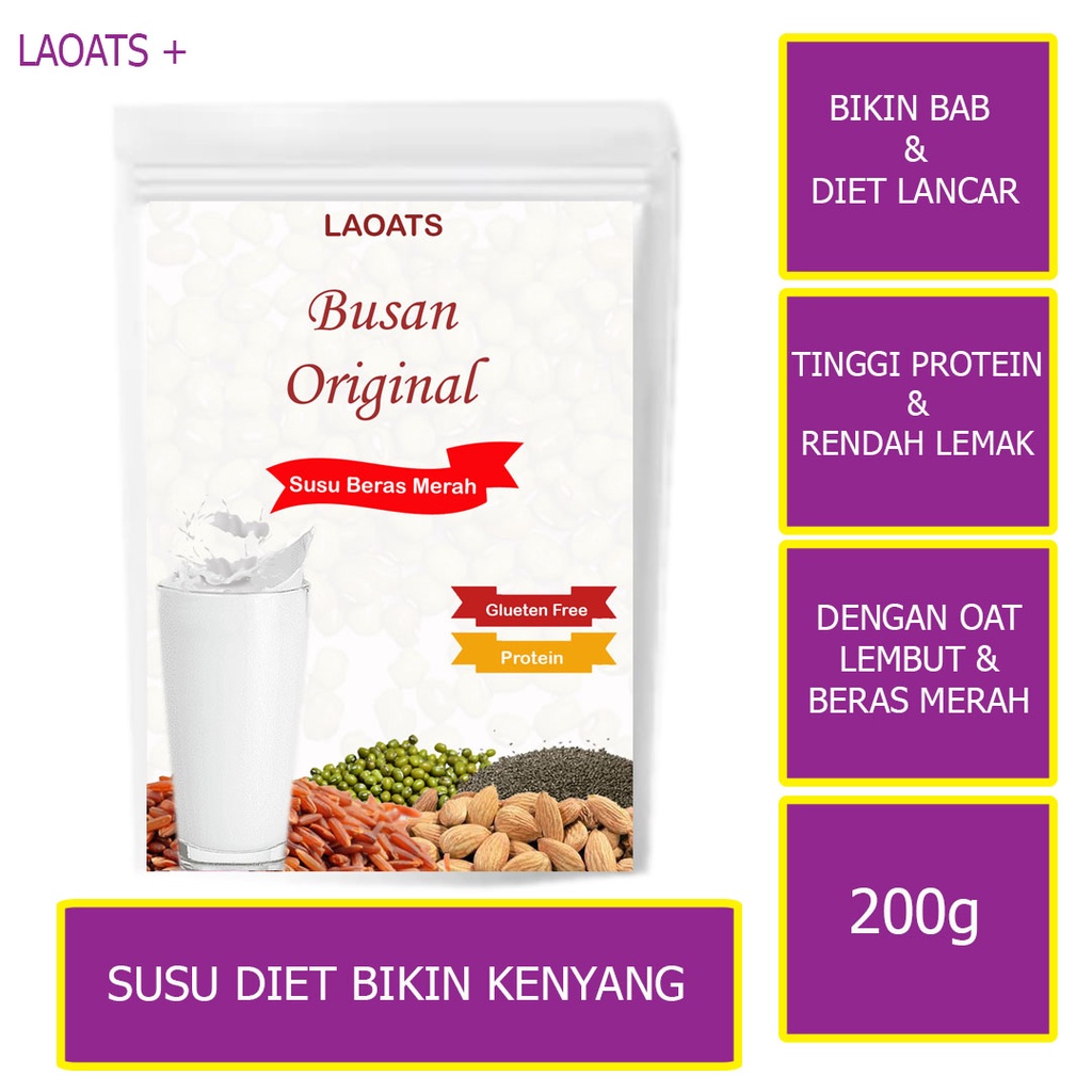 

Susu Diet Beras Merah Susu Diet Pengganti Makan Susu Penurun Berat Badan Susu Pengganti Makan Pelangsing Laoats Busan Original (200g)