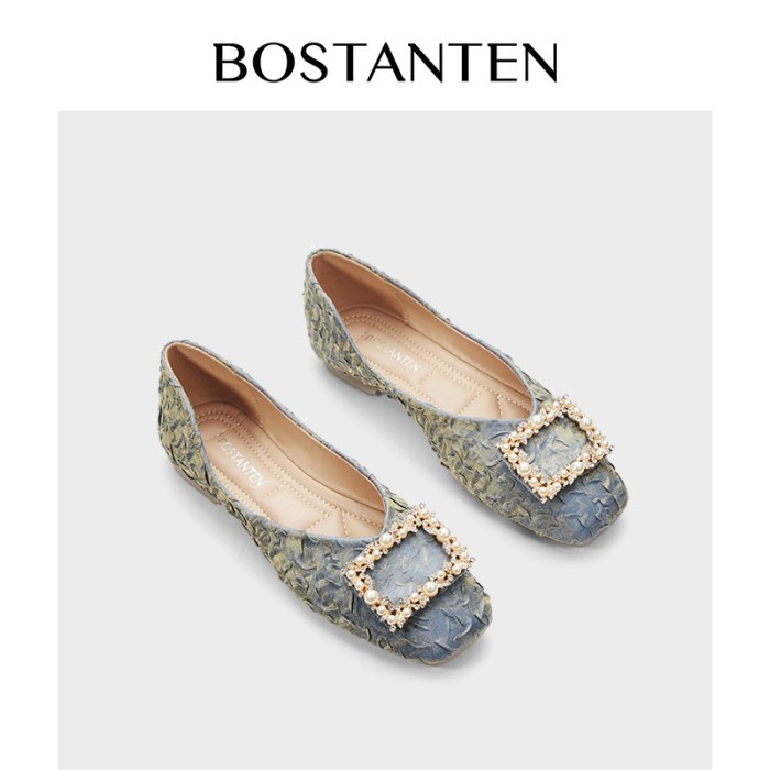 Bostanten Sepatu Wanita Flatshoes Pansus Pesta Pernikahan Korea Style