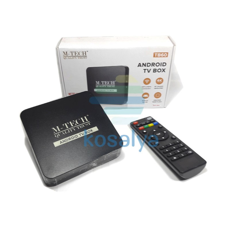 Android TV Box M-tech TB60 4K, Android Smart TV STB Box Streaming