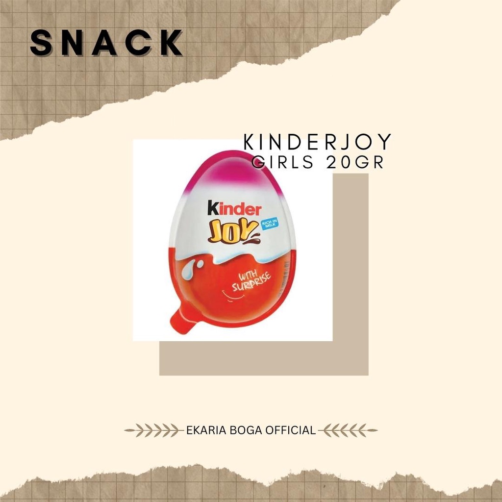 

SNACK | COKLAT | COKLAT RENYAH | COKLAT KINDERJOY | KINDERJOY 20GR