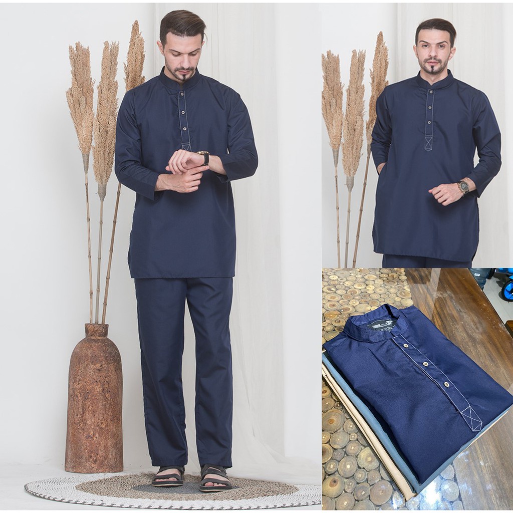 Store SejatiKoko Setelan Pria Dewasa Fashion Muslim New Arrival Baju Koko Setelan Pria, Baju &amp; Celana Bahan Cotton, Nyaman dan Adem Tersedia 3 Pilihan Warna Original