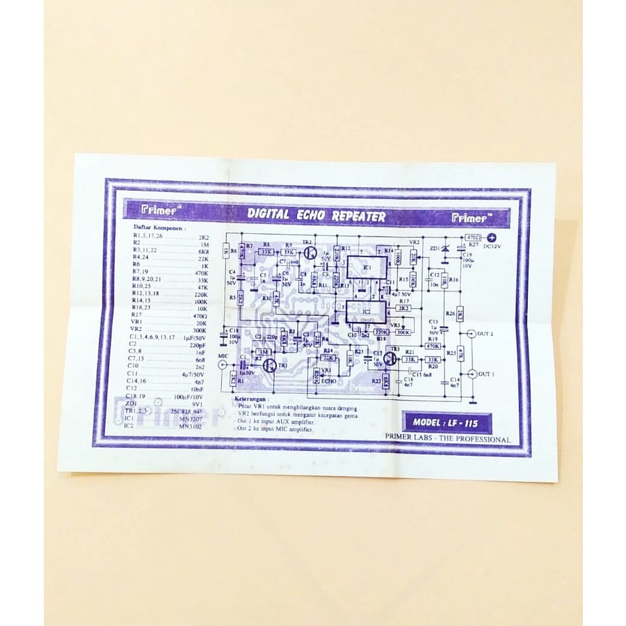 PCB Digital Echo Repeater (LF 115)