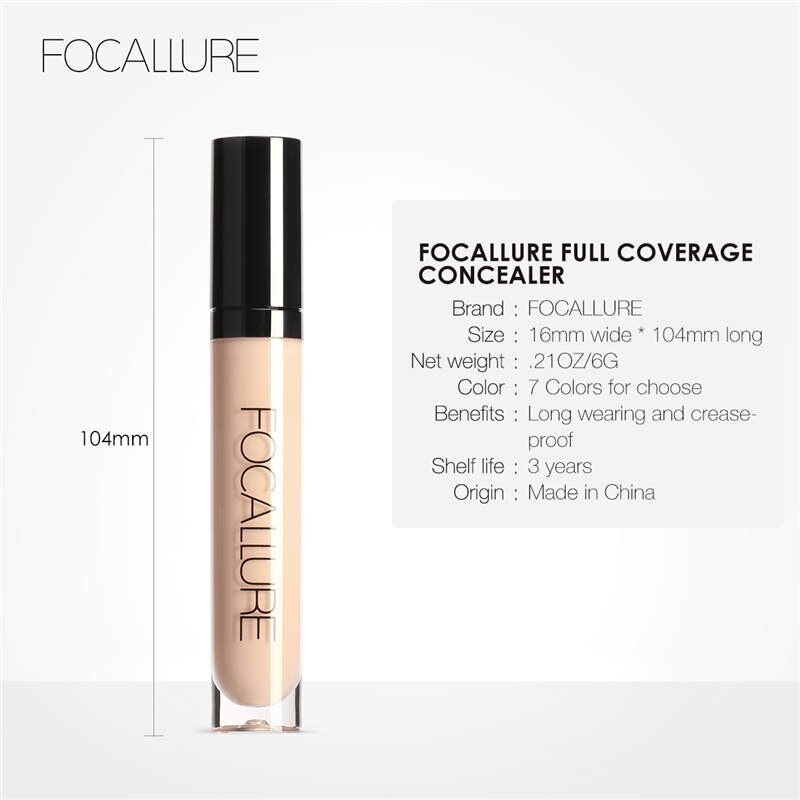 NIK - FOCALLURE Full Coverage Concealer | Full Coverage Concealer Liquid concealer | BPOM FA52 BPOM ORIGINAL