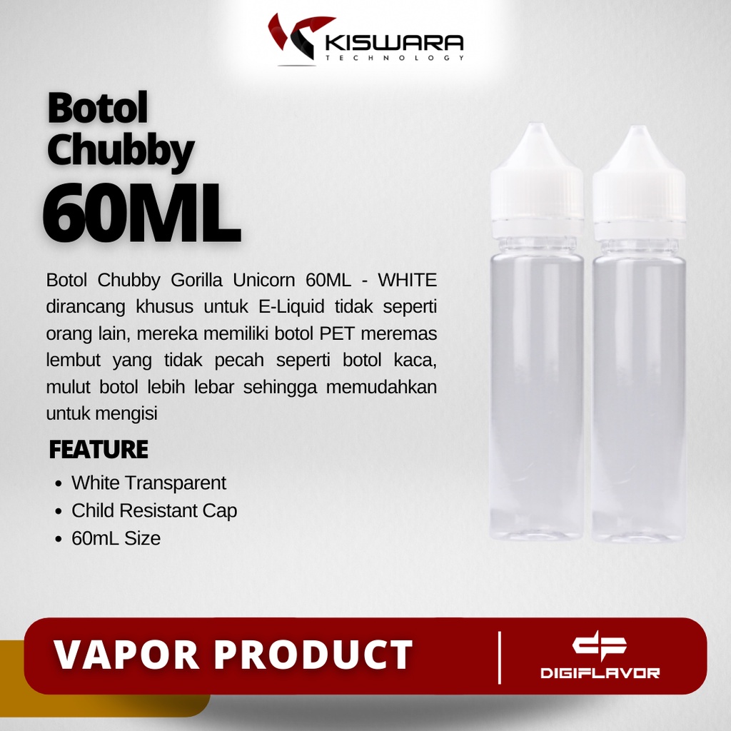 Botol Chubby Gorilla Unicorn 60ML - WHITE [Clone] KiswaraBandung