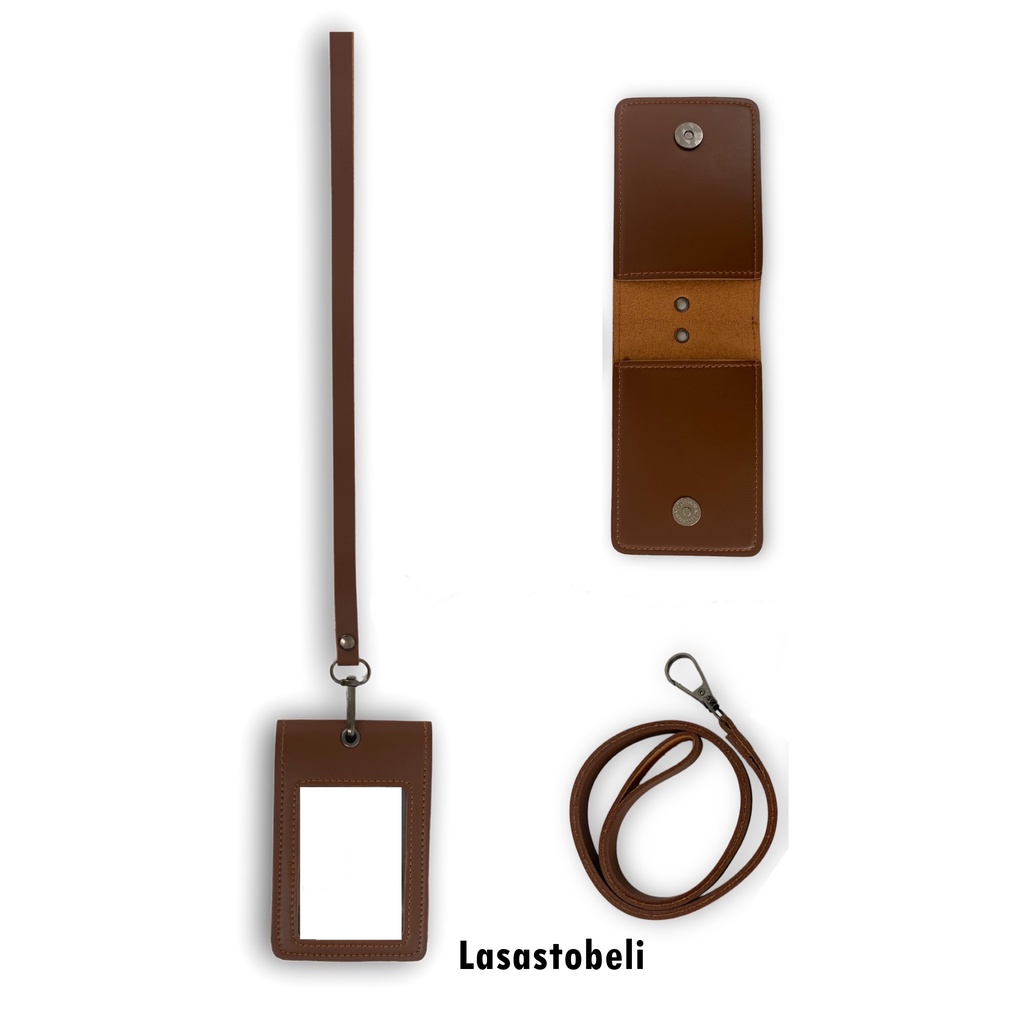 

Lanyard Name Tag Kulit Kalung Card Holder Coklat Mexico LCHMEXI