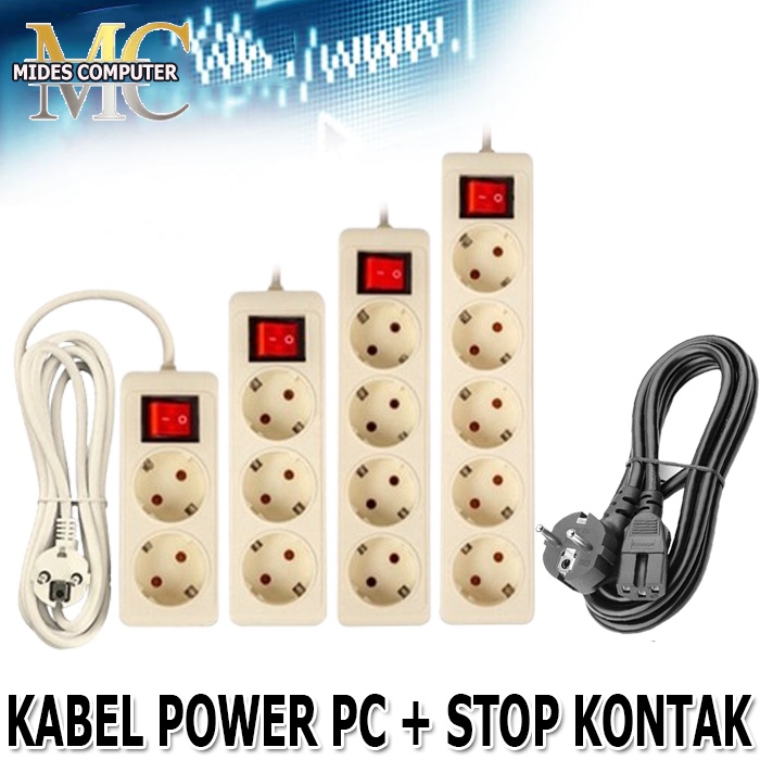 KABEL POWER PC KOMPUTER PLUS STOP KONTAK KABEL 1.5M