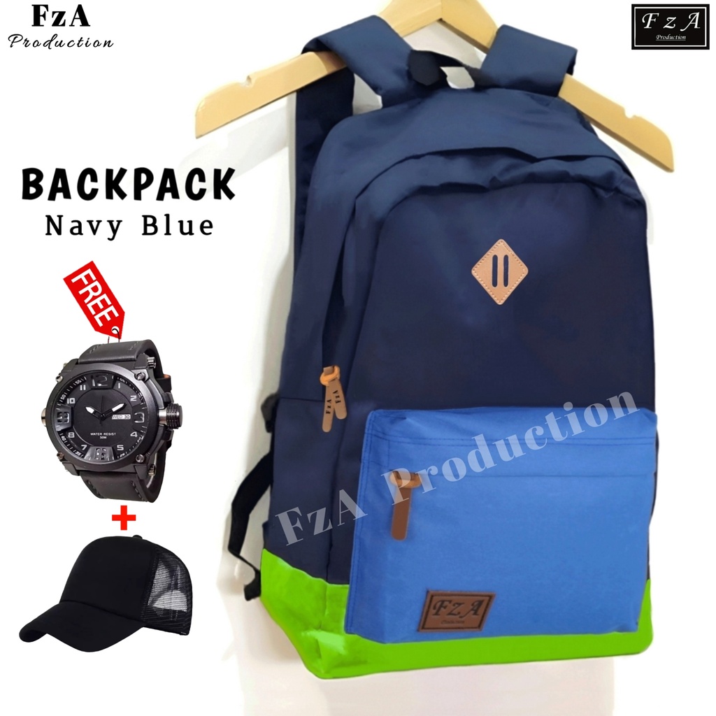 FzA Official - Tas Ransel Punggung Distro Casual Pria Wanita / Tas Ransel Laptop Backpack Original - NBFQT