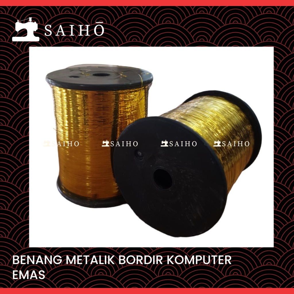 BENANG BORDIR METALIK Berat ±125 gr/ roll