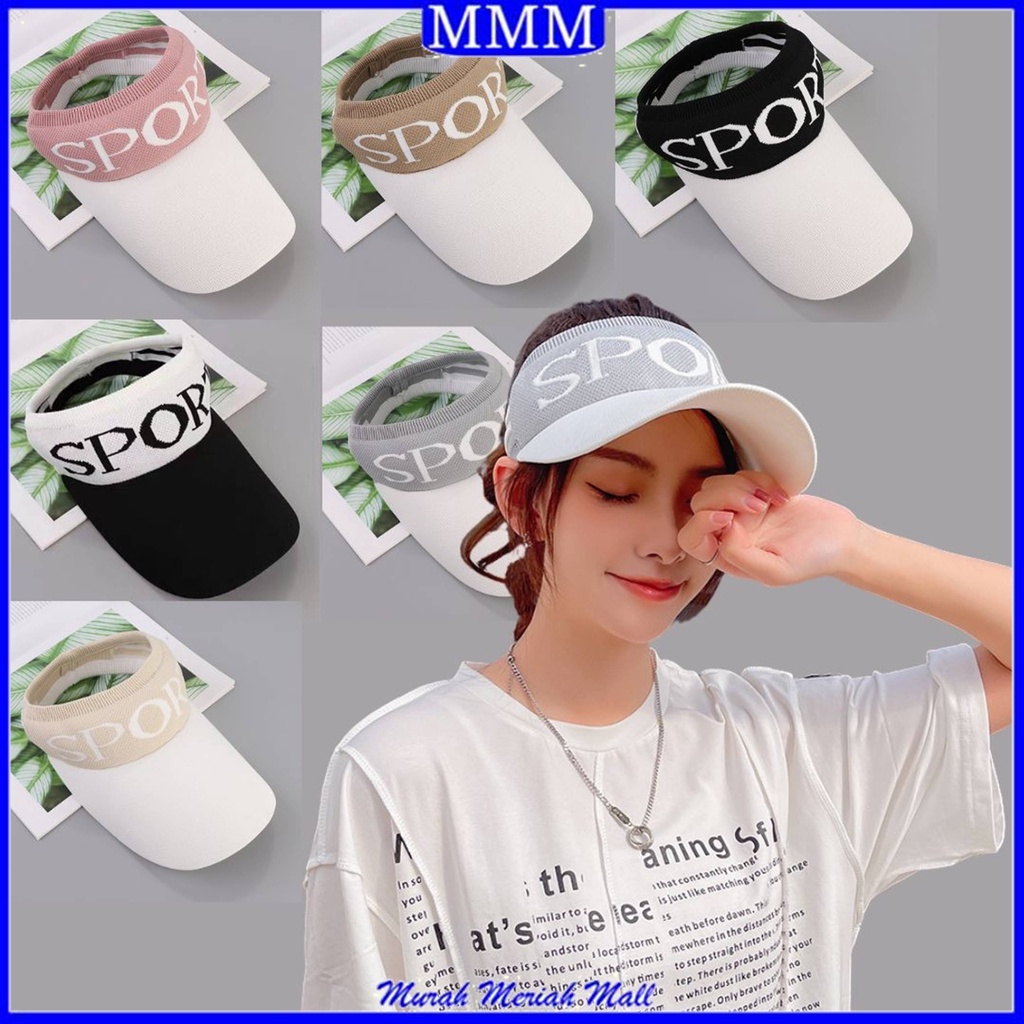 MMM Topi Golf Rajut SPORT NEW Belang Baseball Cap Sport Senam Zumba Jogging Topi Pantai Korea Fashion Wanita Visor Hat Murah Import