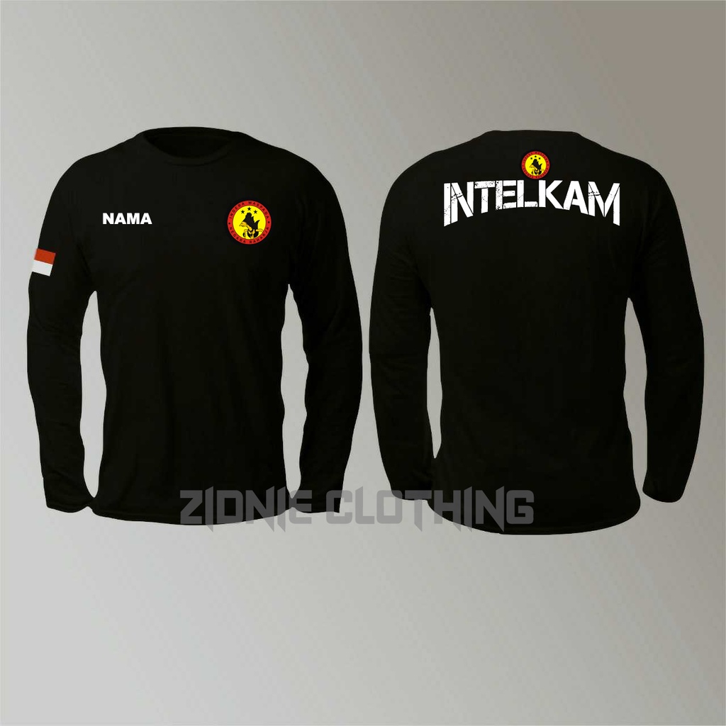 KAOS INTELKAM TANGAN PANJANG WARNA HITAM