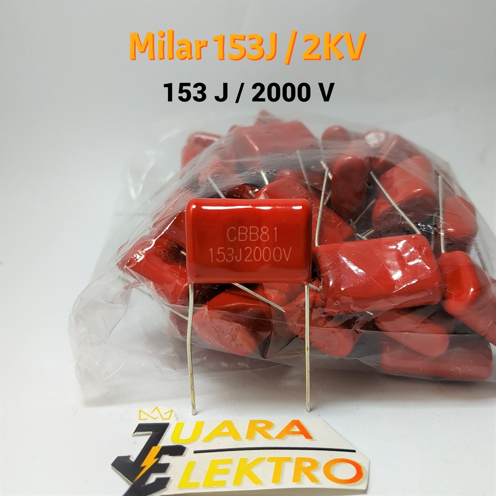 Capasitor Milar 153J / 2KV | Kapasitor Milar 153 J / 2000 Volt