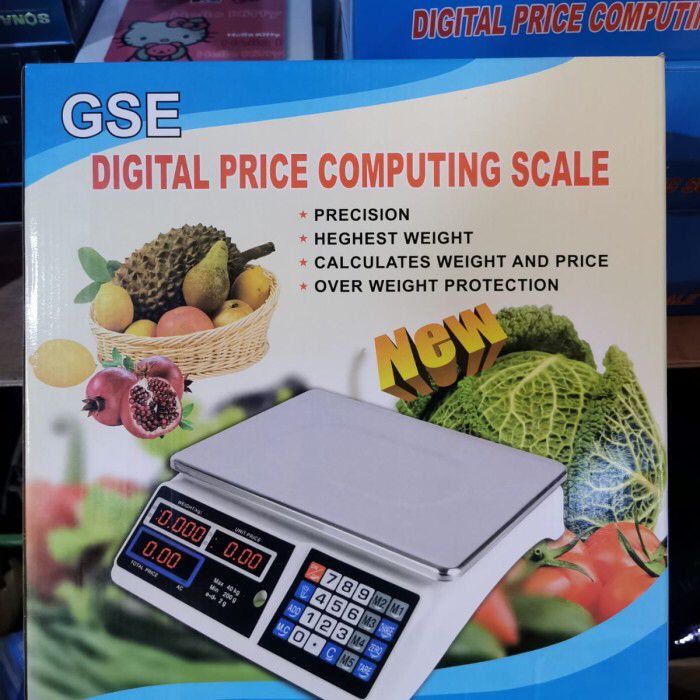 GSE VANSTAR Timbangan Buah Calculator Display Digital Baterei Charge 40Kg