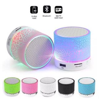 Speaker Bluetooth S10 Lampu LED Super Bass / Speaker Wireless S-10 CRECK Effect Motif Retak Mini Corak Kaca Crack A2DP [MF]