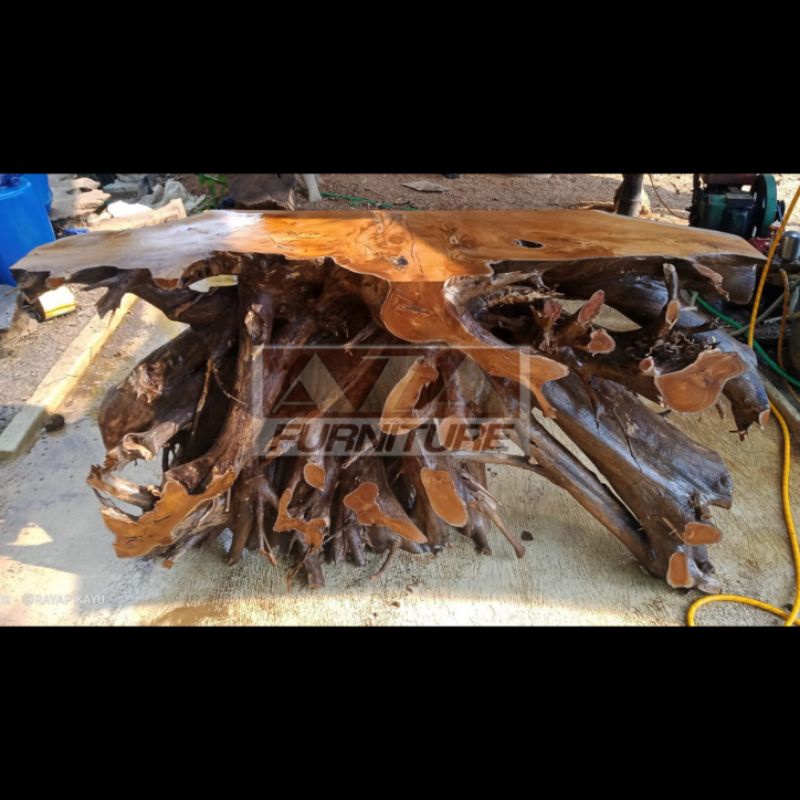 Custom Meja Akuarium Unik Akar Kayu Jati Bp. Rifki