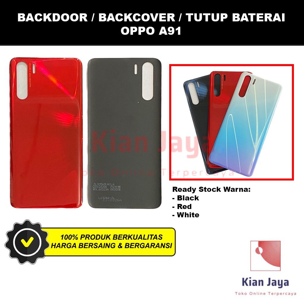 Backdoor Oppoo A91 Back Cover Tutup Belakang Baterai Cassing Casing Backcase Original