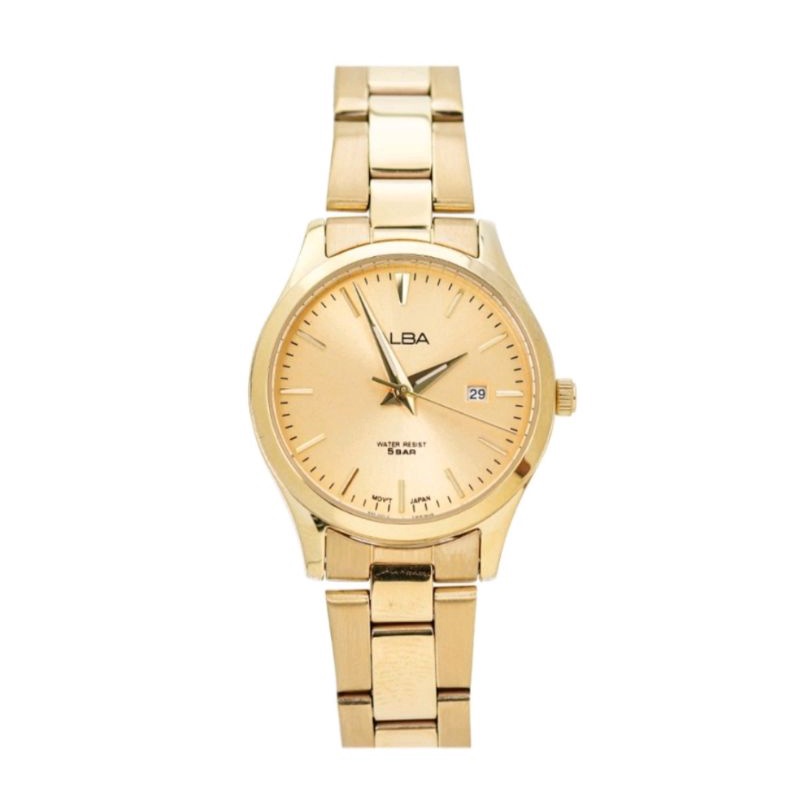 Jam Tangan Wanita Gold Elegan Model Alba Original Garansi Resmi
