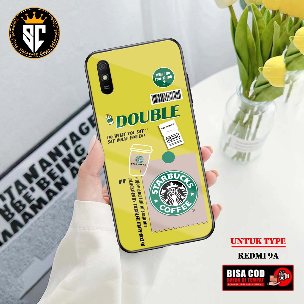 Case Xiaomi Redmi 9A Casing Xiaomi Redmi 9A Selamet Case [STRBK] Softcase Glass - Hardcase Glossy - 