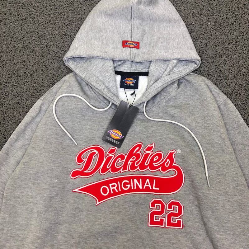 Jumper Hoodie DIckies 22 Greey Full Teks Bordir Premium Unisex Pria Wanita