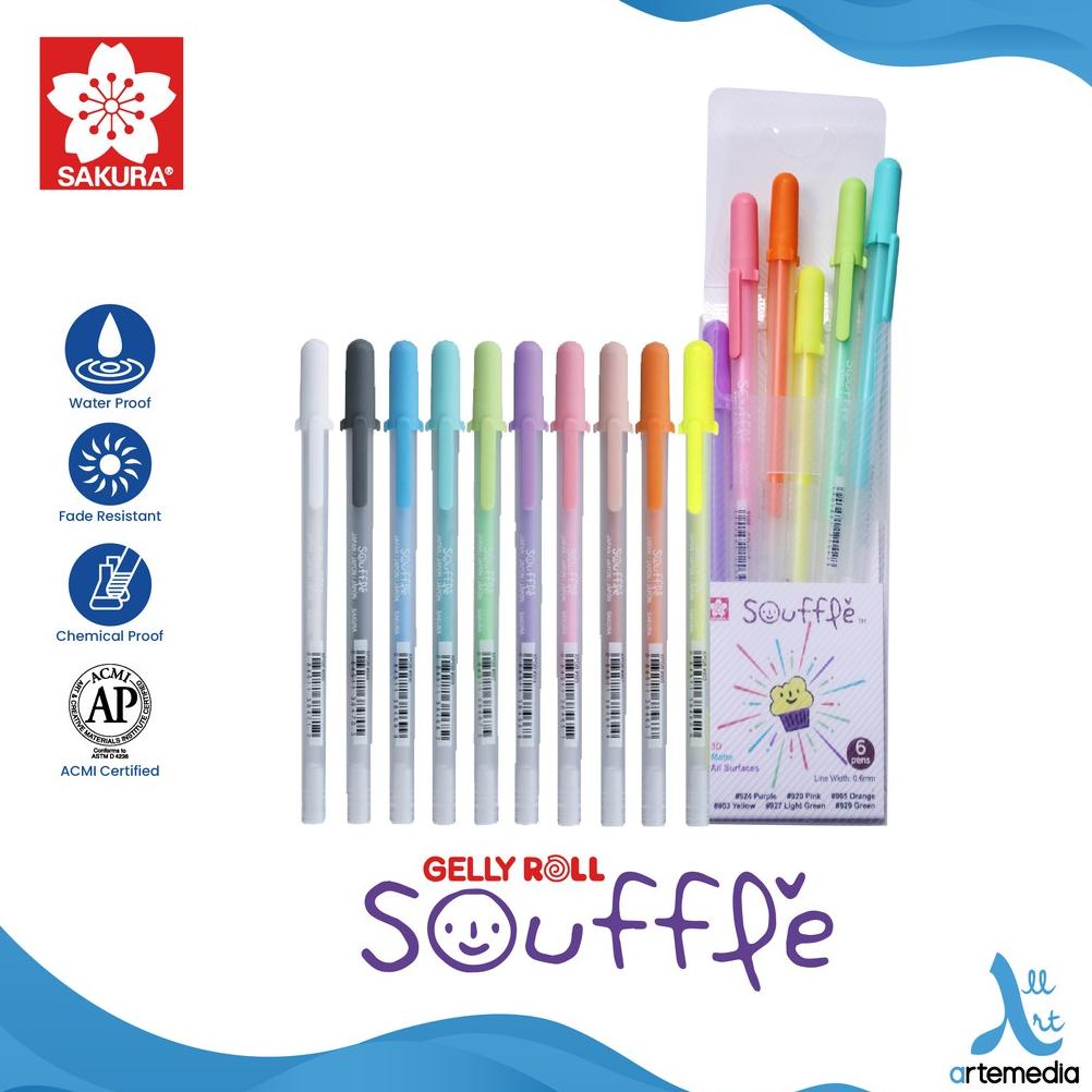 

Pulpen Warna Timbul Sakura Souffle 3D Color Bolpen