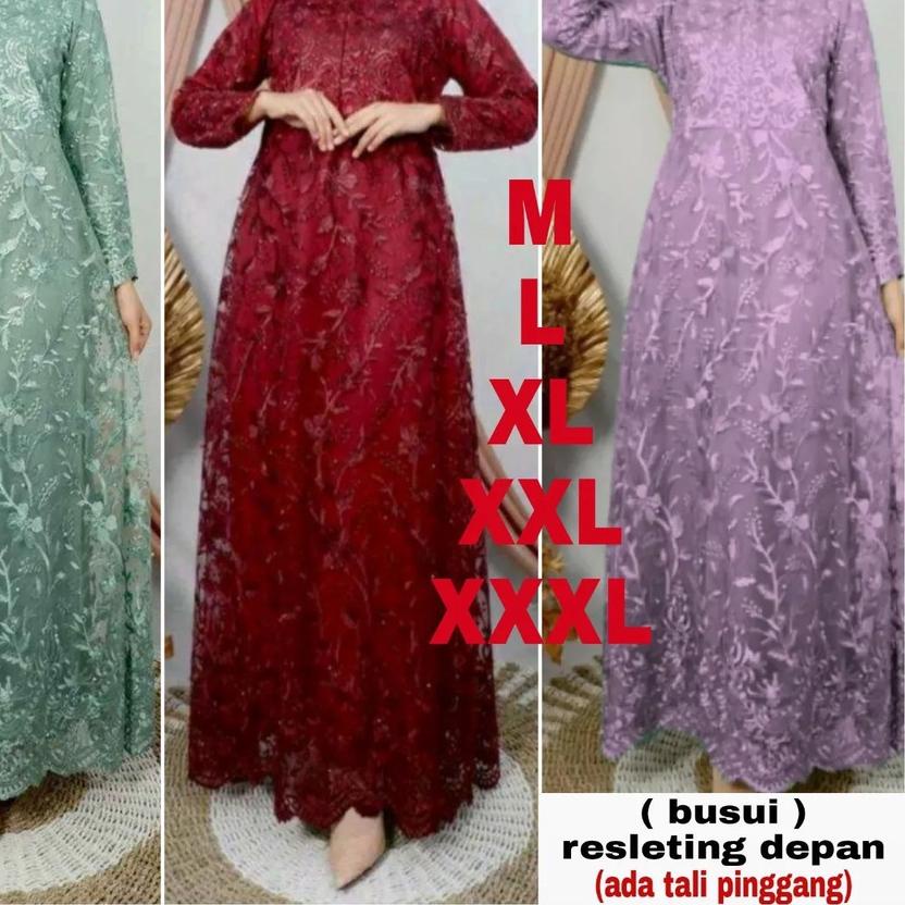 ✴ RACHEL MAXY DRESS / Size M L XL XXL XXXL / Gamis Pesta / Gamis Jumbo / Maxi Dress / Gamis Brukat T