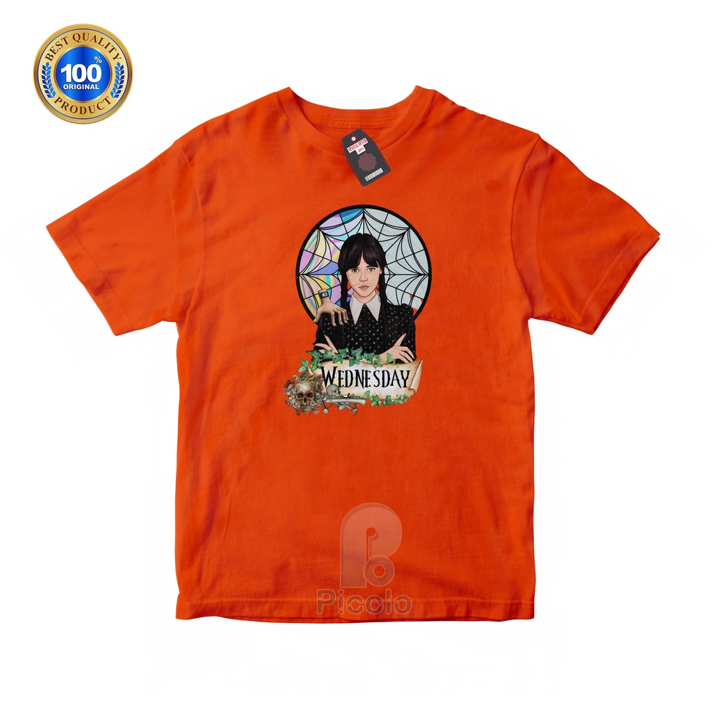 (FREE NAMA) BAJU KAOS ATASAN ANAK MOTIF WEDNESDAY ADDAMS Bahan COTTUN