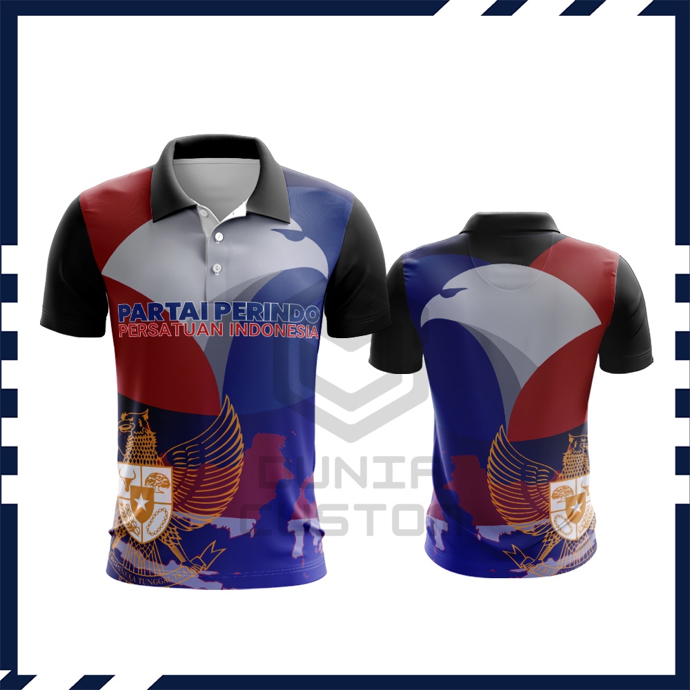 Baju Partai PERINDO | Baju PERINDO | Kaos Baju PARTAI PERINDO PEMILU 2024 Fullprint | Baju Kaos Part