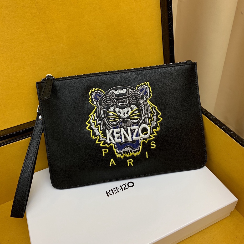 （Shopee Live） KZSNB04-9 K-Z  KZSNB04 Beautifully embroidered tiger head LOGO clutch underarm bag size: 28x18cm   snb