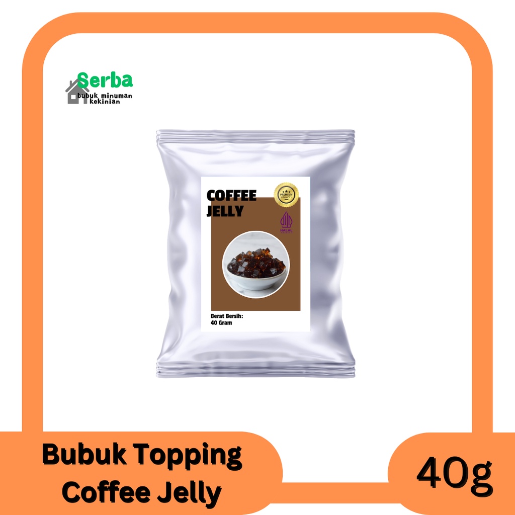 

Bubuk Topping Minuman Coffee Jelly 40gr / Toping Jeli / Jelly Kopi