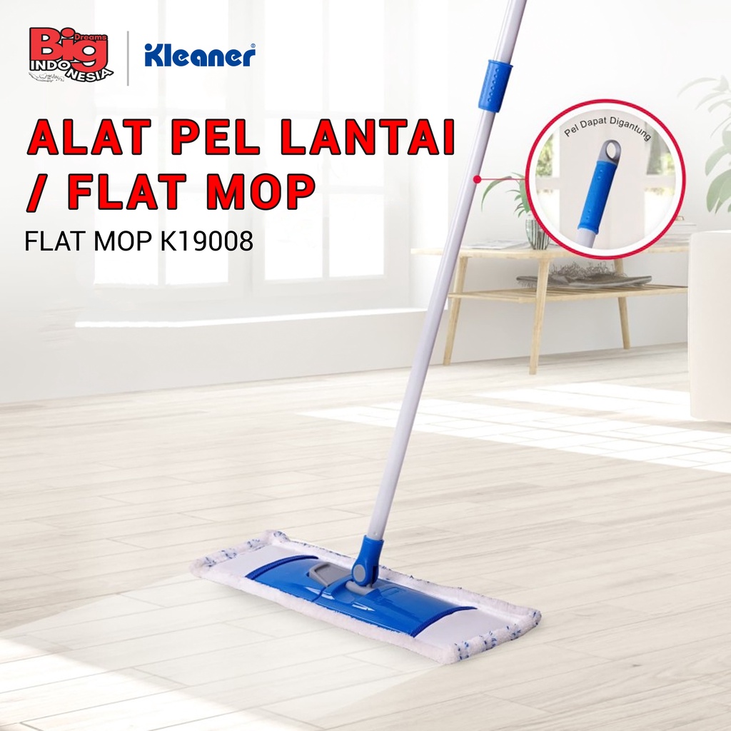 Alat Pel Lantai 1 Pcs Microfiber Flat Mop Pembersih Lantai Kleaner K19008