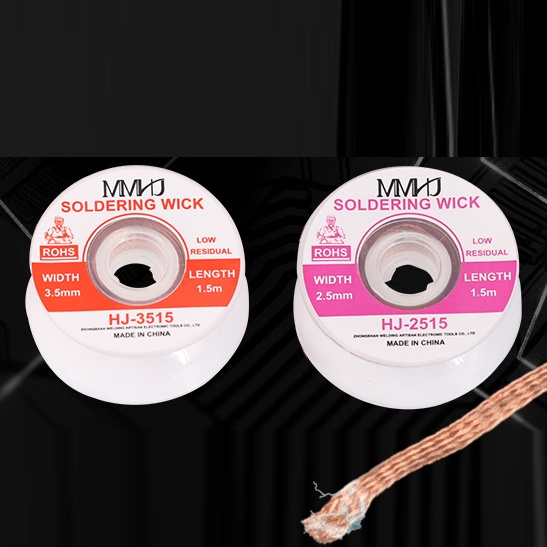 MMHJ Soldering Wick Pembersih Timah Desoldering 2.5mm/3.5mm x 1.5 meter - HJ-2515/HJ-3515 - White