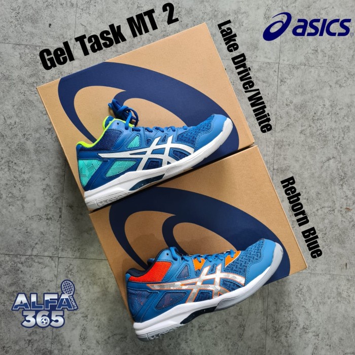 {MentariStore} Sepatu Badminton Asics Gel Task MT2 Bulutangkis - Indoor Shoes - Lake Drive 45 Murah