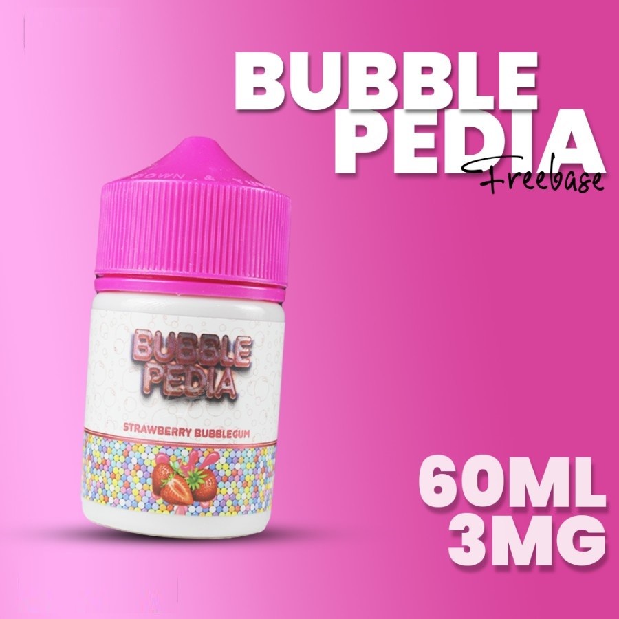 Liquid Vape Bubble Pedia Strawberry Bubblegum 3MG 60ML By Majapahit