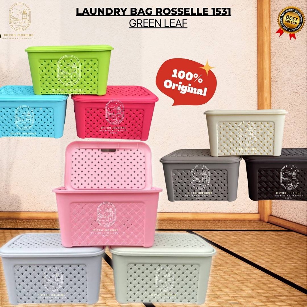 GREEN LEAF - ROSELLE 1531 / KERANJANG PAKAIAN KOTOR / LAUNDRY BASKET PERSEGI PANJANG